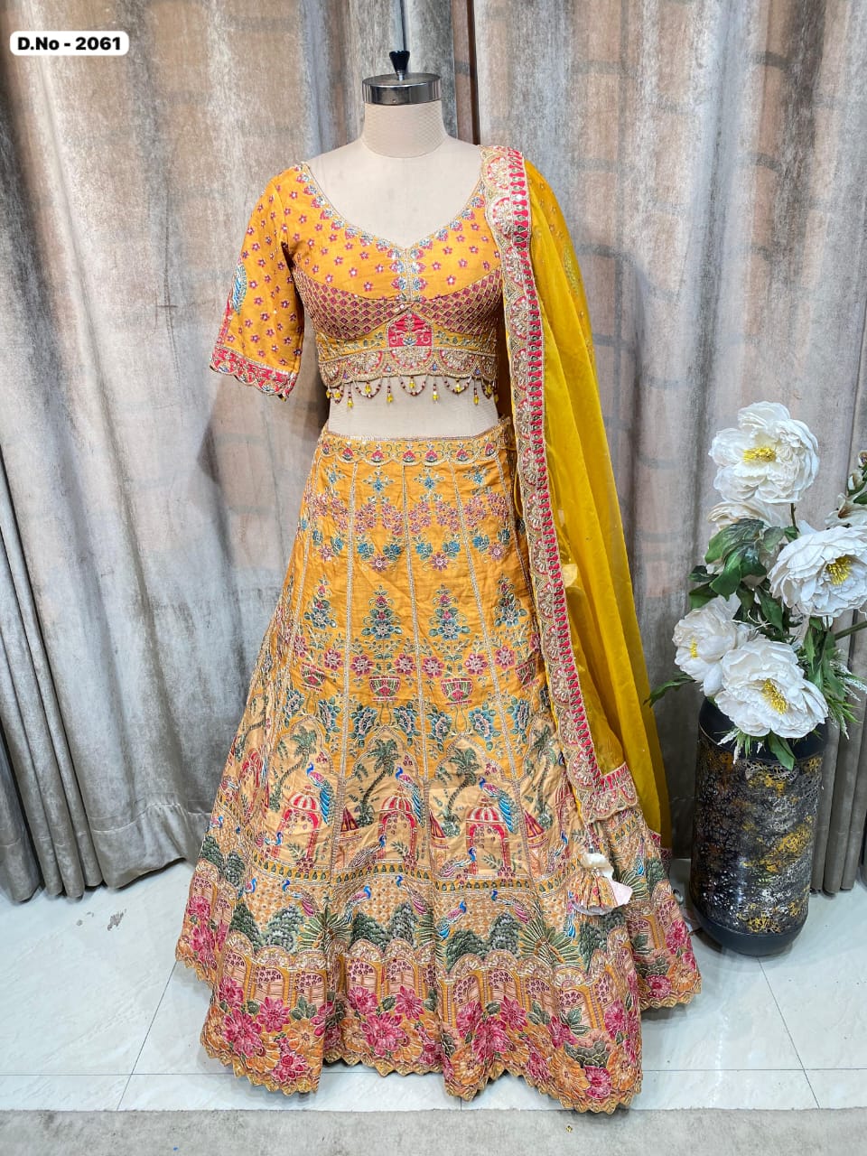 Blue Drape Saree dress