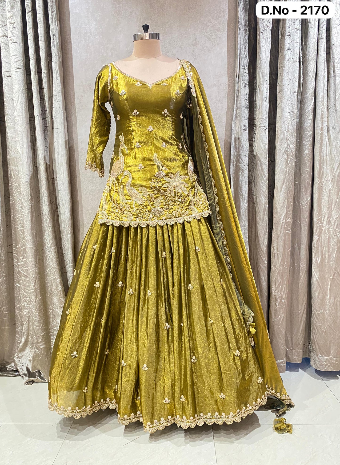 Silver Grey Drape Saree dress