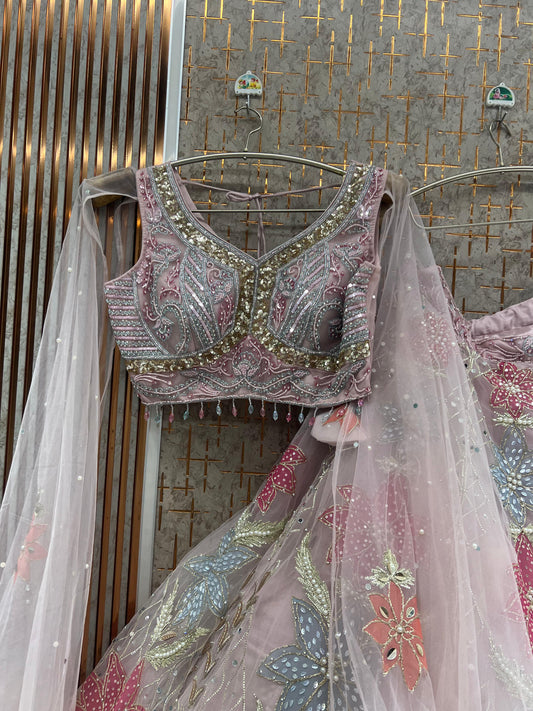 Baby Pink pdp Crop Top Lehenga