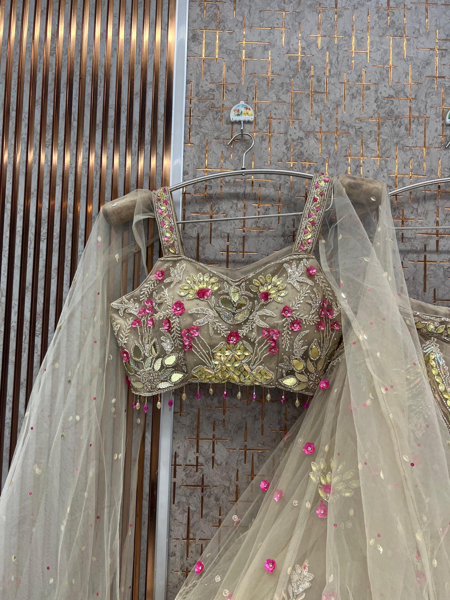 Sky blue pdp Crop Top Lehenga