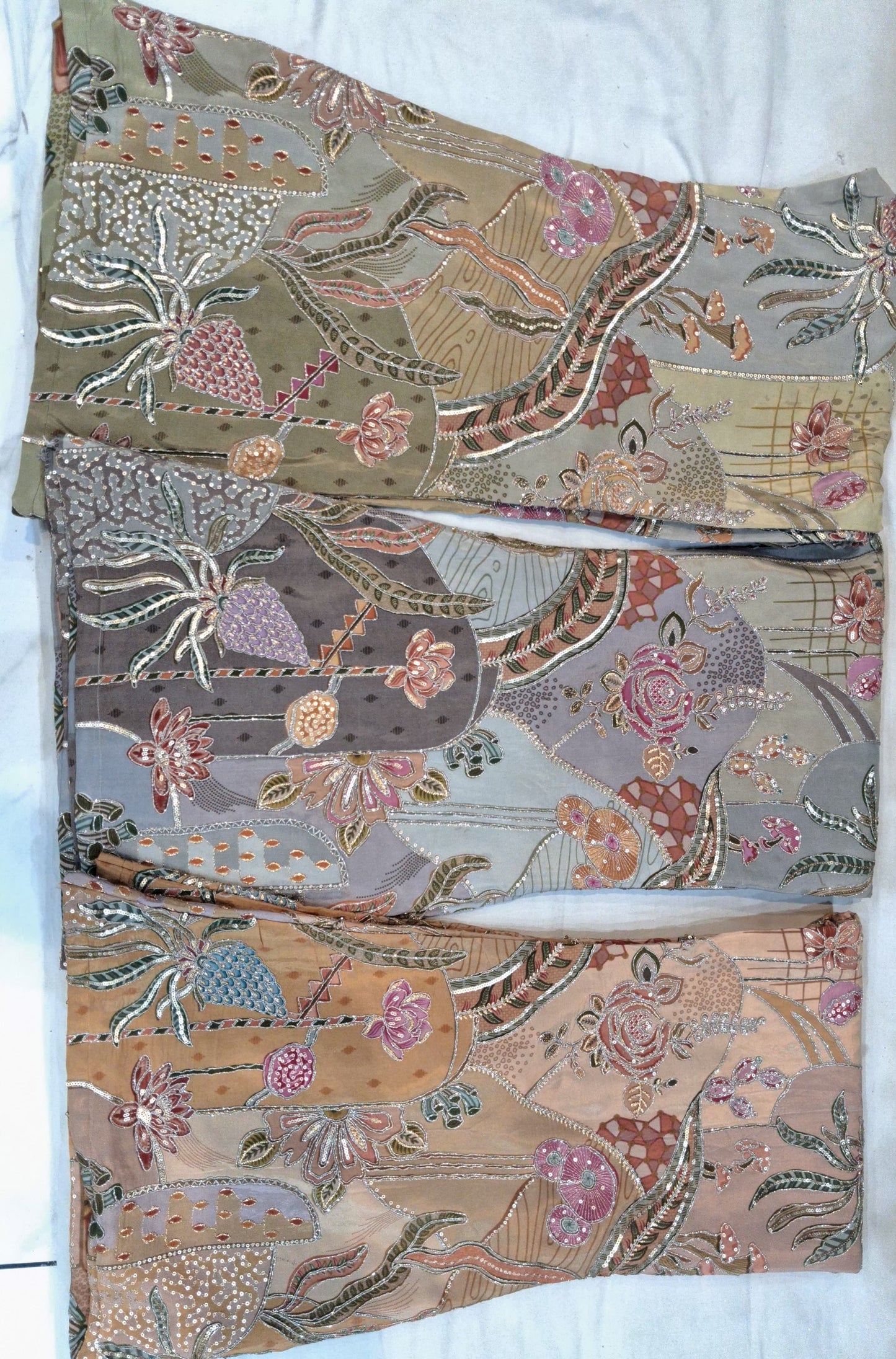 Mustard Silver light green drape saree dress