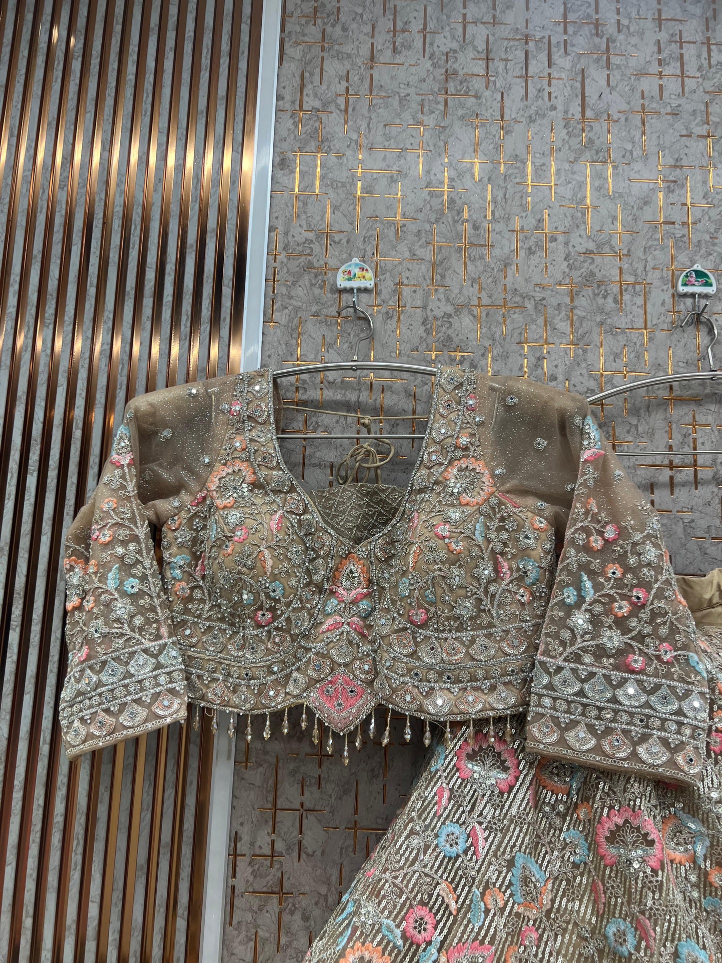 Lavender Crop top Lehenga