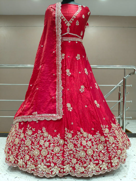 Rust Orange Lehenga