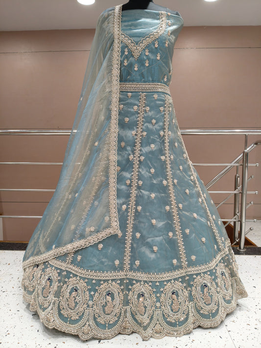 Chiku golden Peacock Lehenga