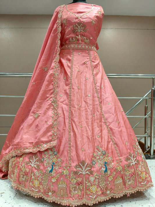 Chiku golden Peacock Lehenga