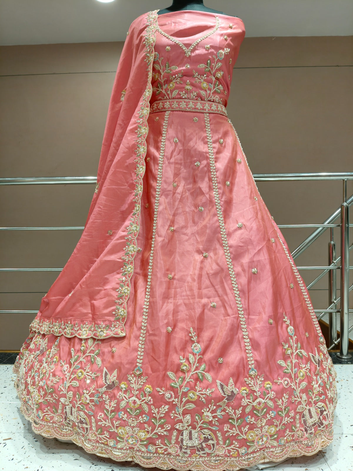 Chiku golden Peacock Lehenga