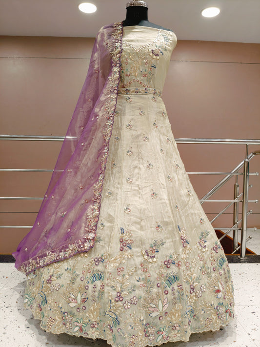 White Sea green Lehenga