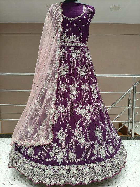 Heavy purple Lehenga