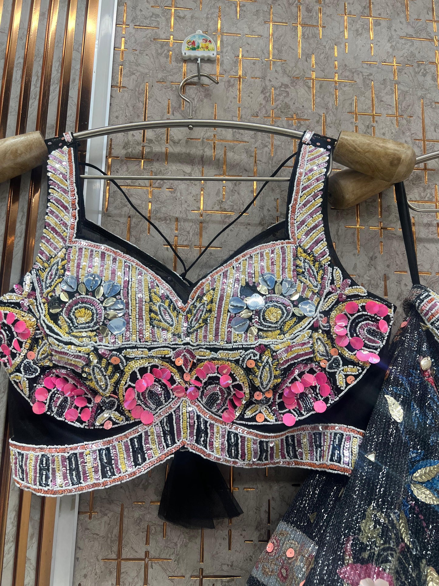 Blue Pdp crop top Lehenga