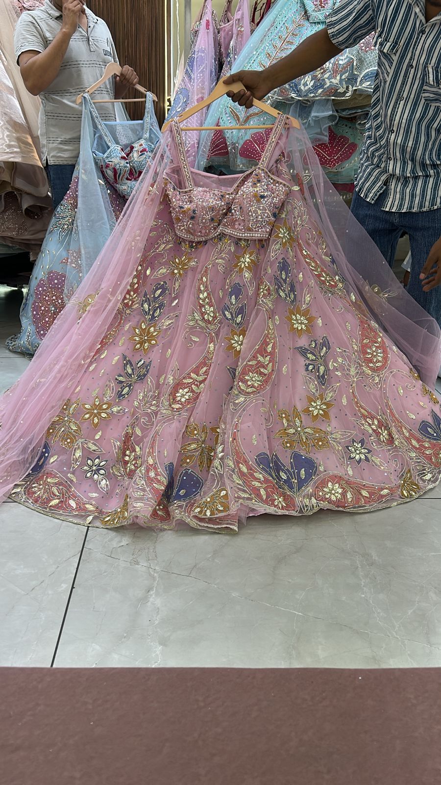 Pink Pdp Crop Top Lehenga