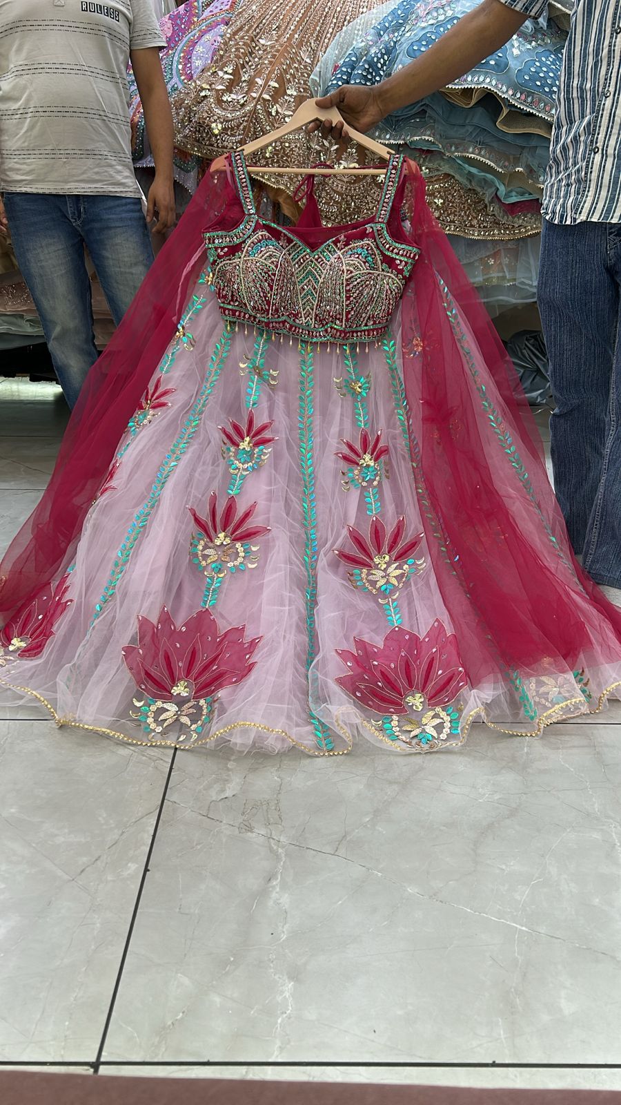 Pink Pdp Crop Top Lehenga