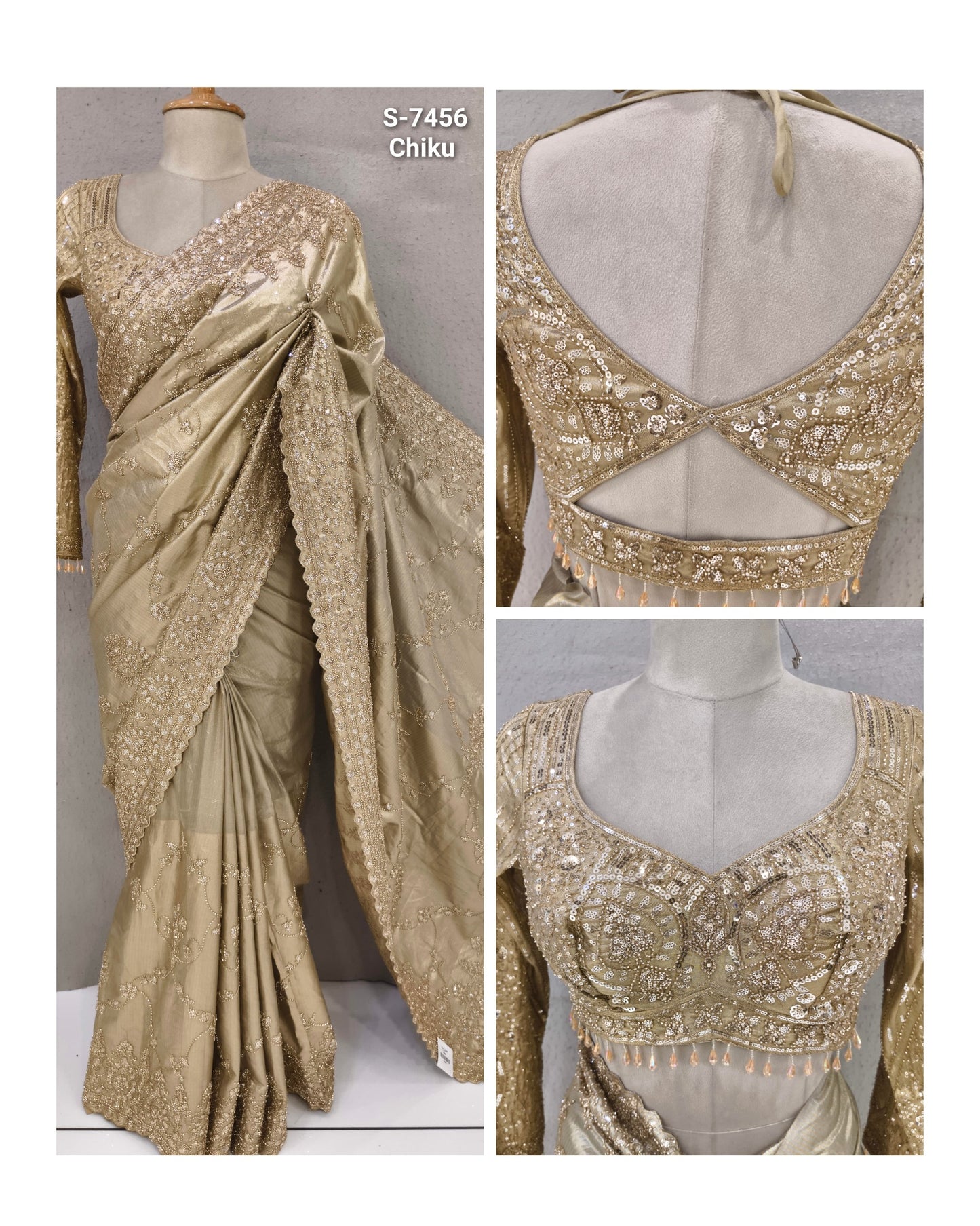 Golden Designer Saree