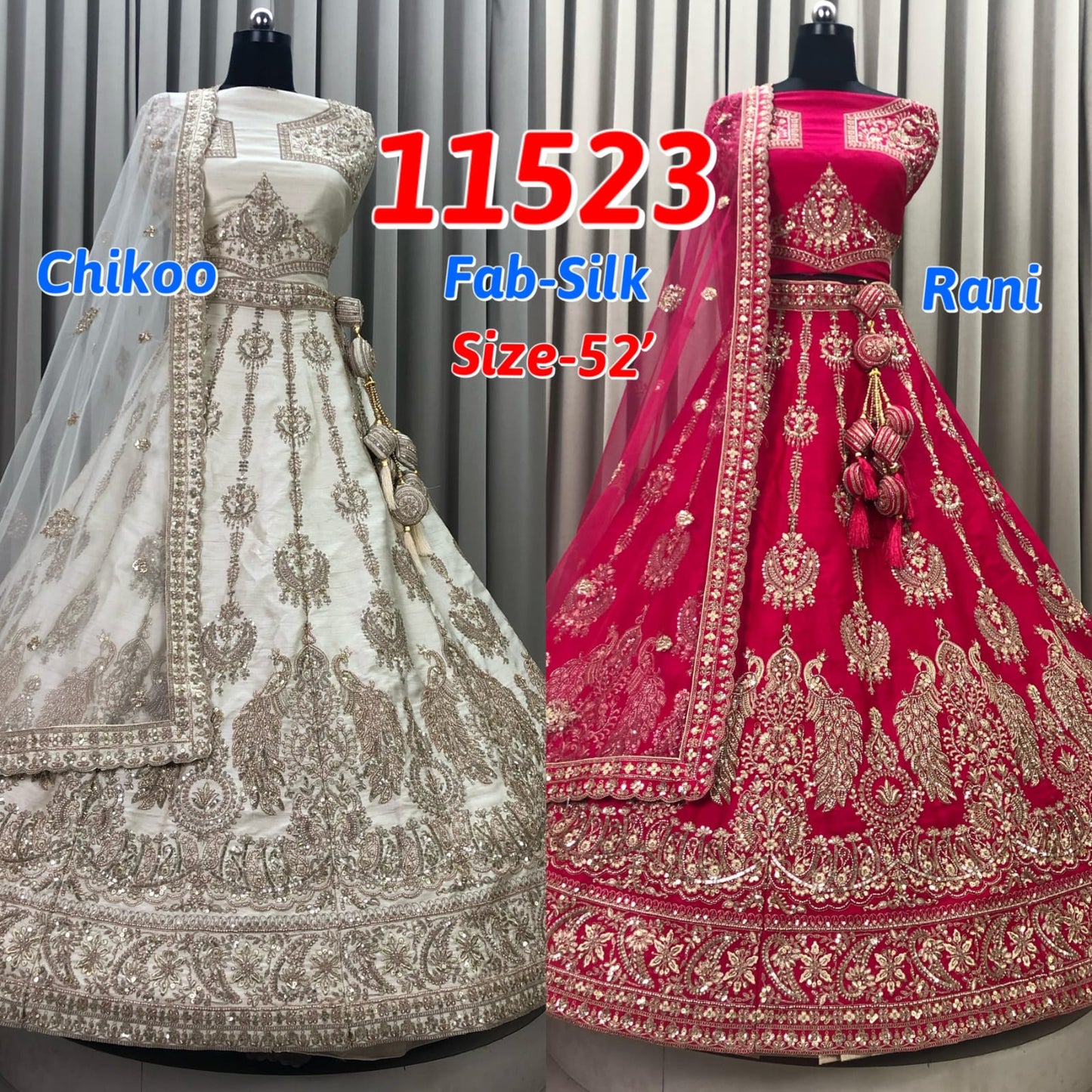 Rani Pink Golden Silk Lehenga