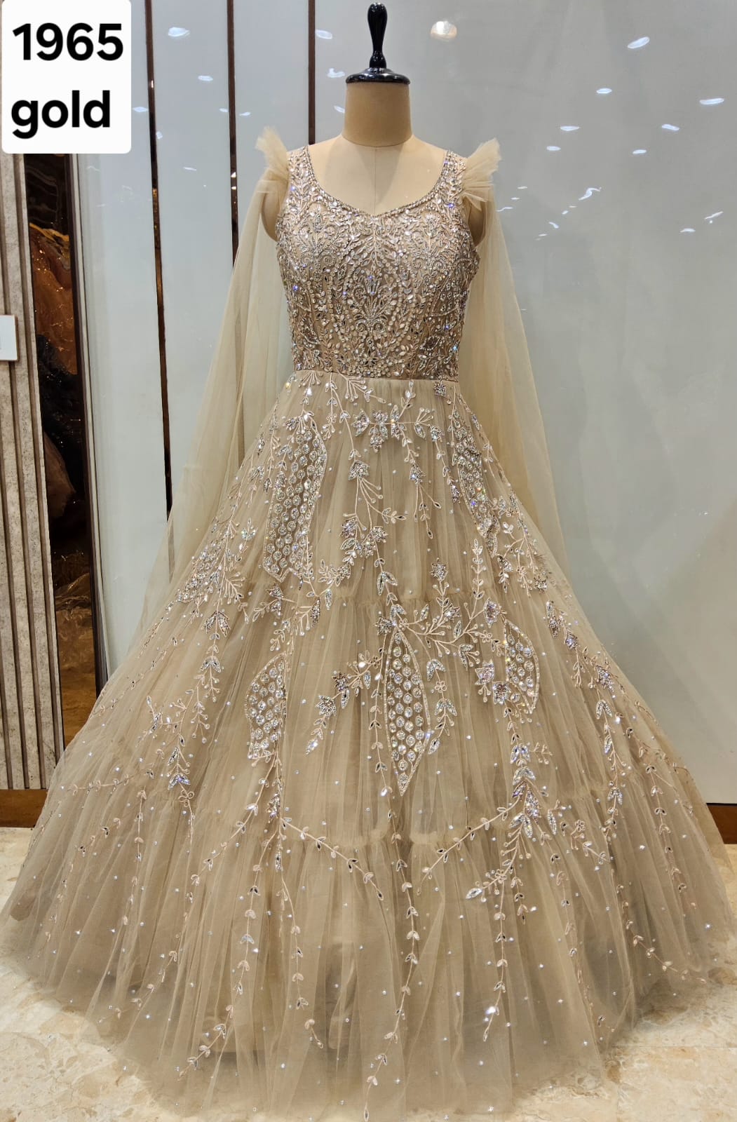 Rose Golden Brown Designer Gown