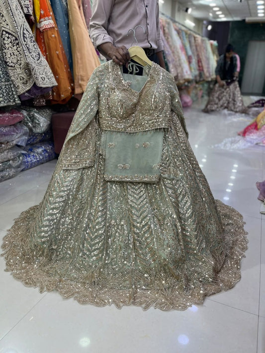 Purple Crop Top Lehenga