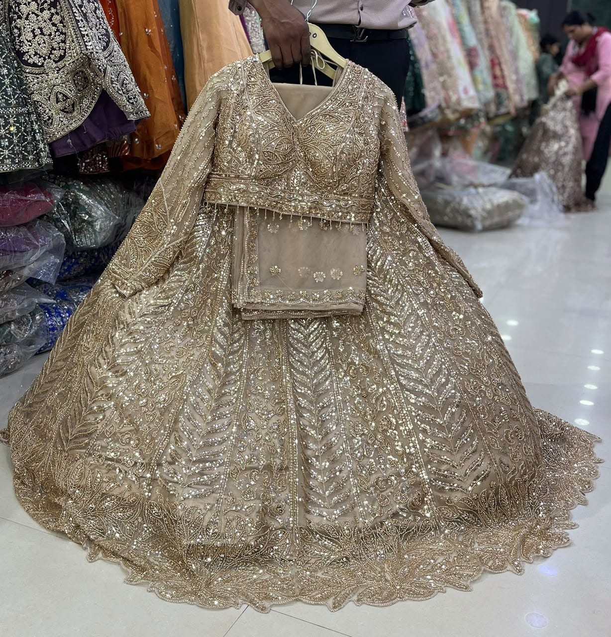 Purple Crop Top Lehenga