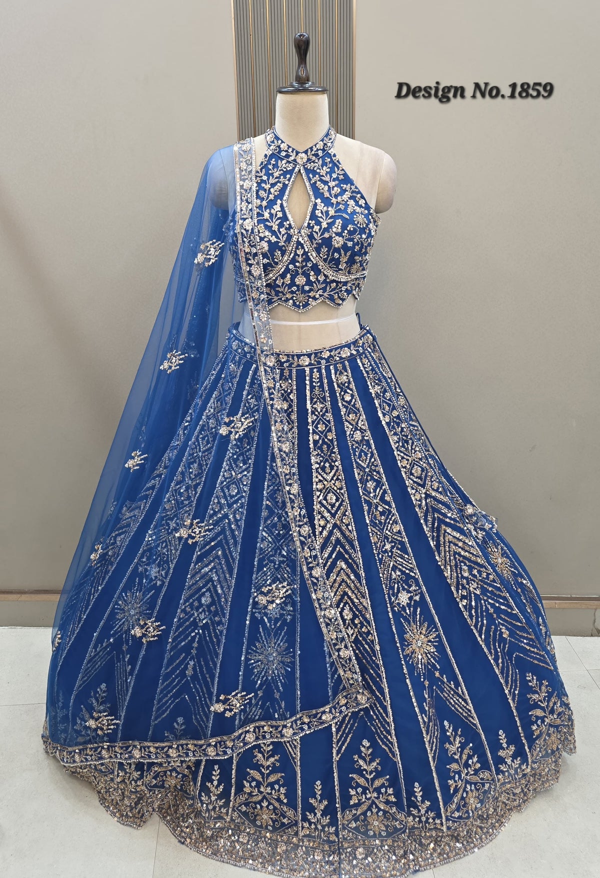 Hot pink Crop top Lehenga