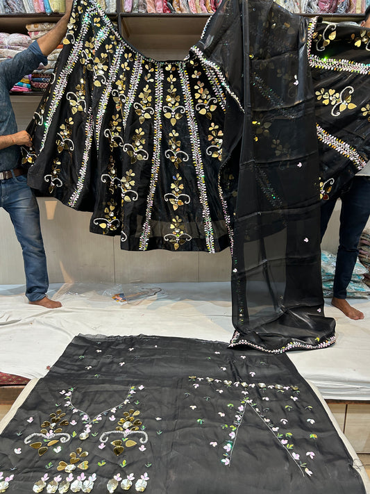 Designer black lehenga