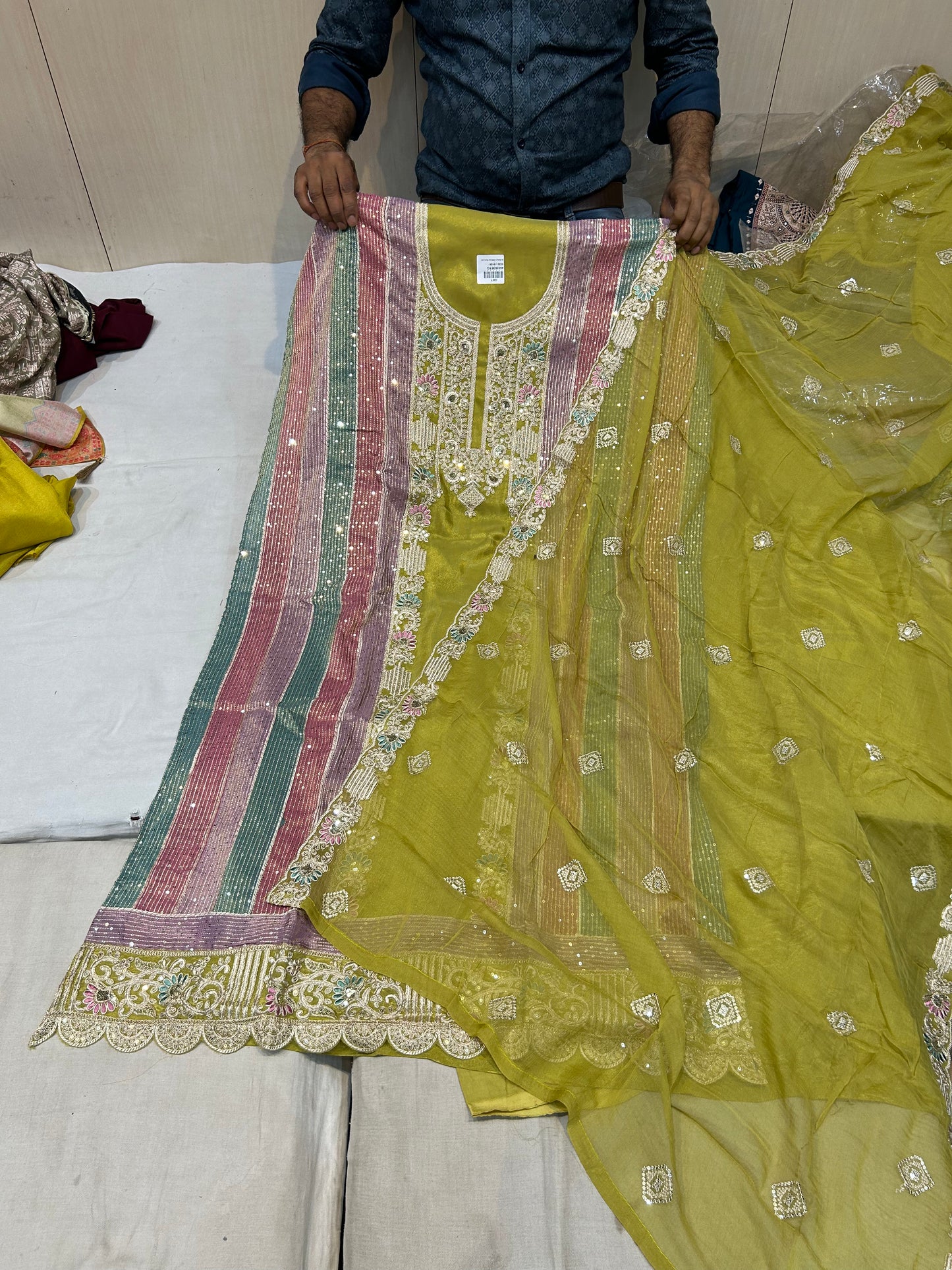 Designer Green ladies suit