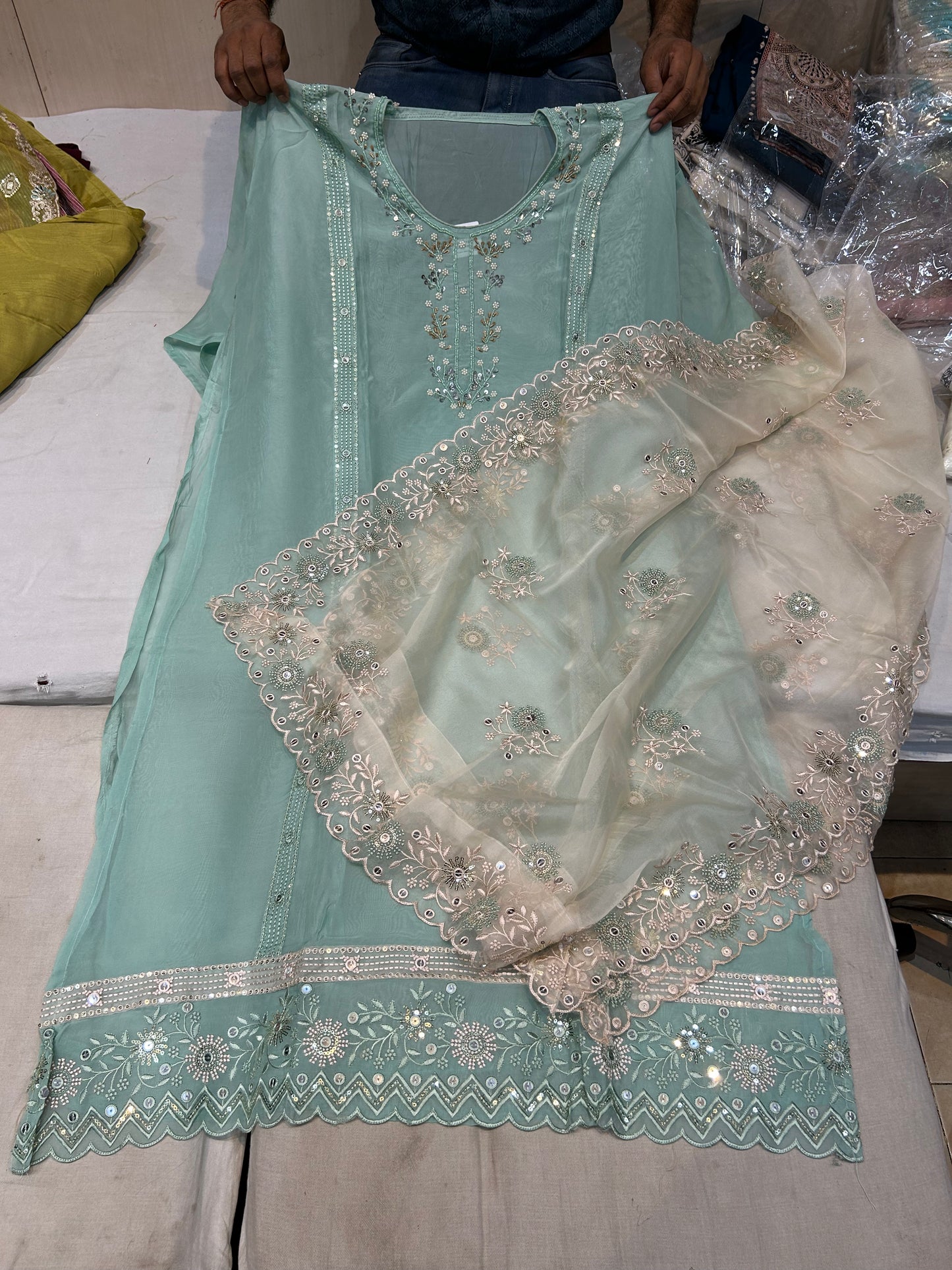 Fabulous sky-blue ladies suit