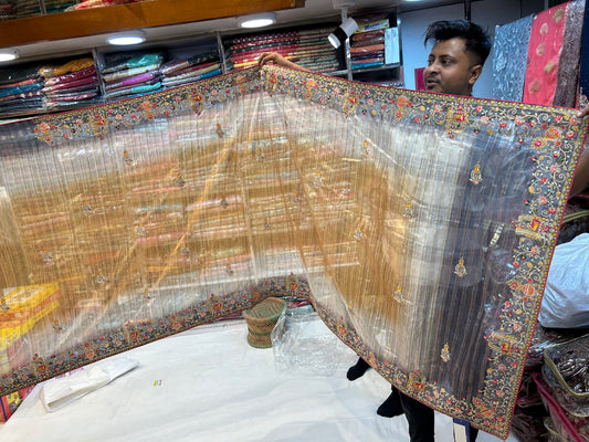 Fantastic brown fancy saree