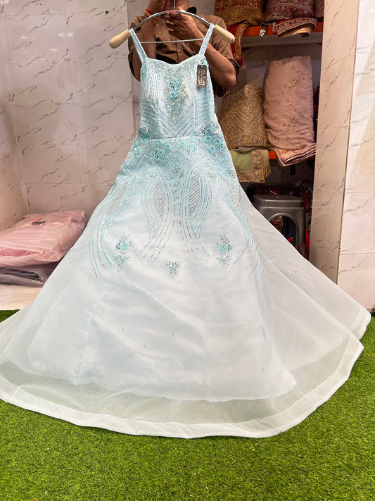 Amazing blue pink Gown Dress