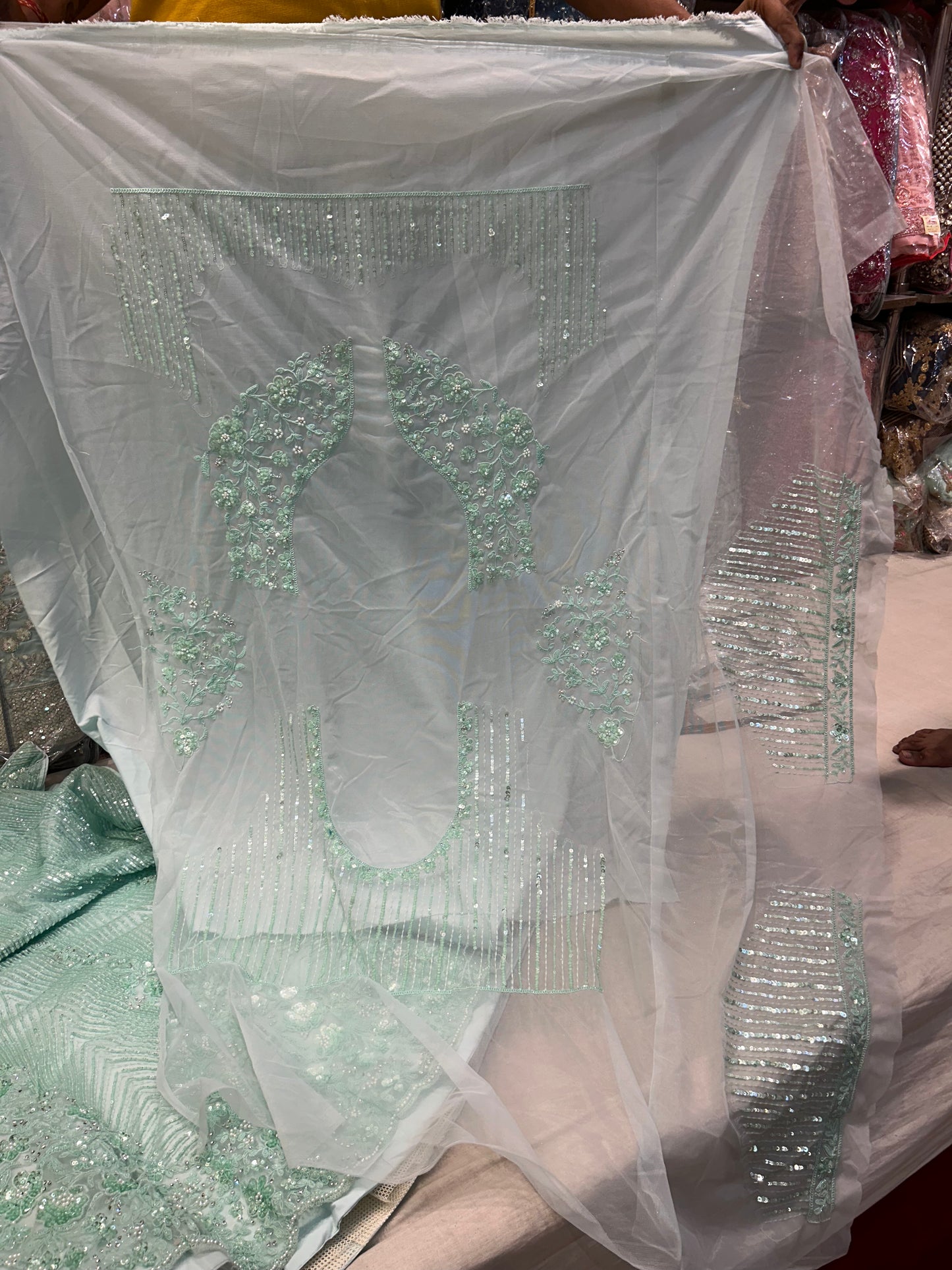 Fantastic sky-blue Lehenga