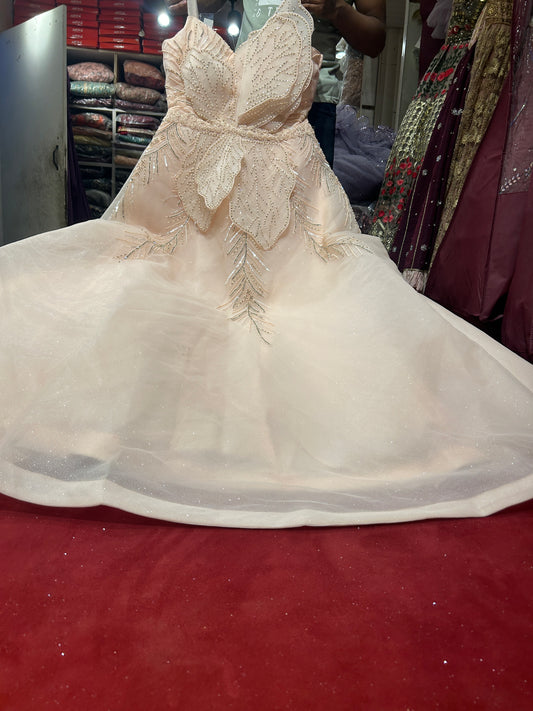 Peach Shining Gown