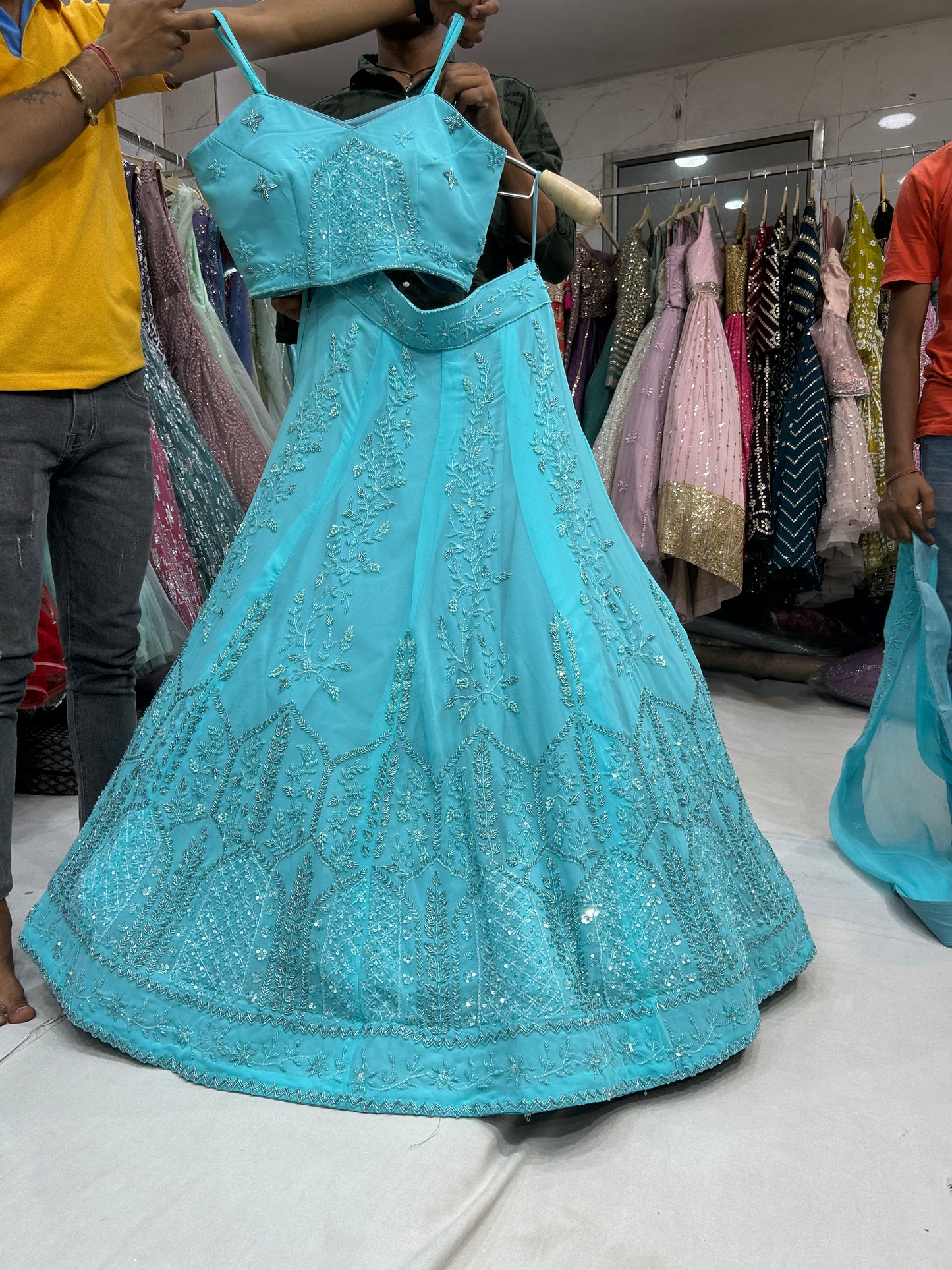 Awesome Sky blue Lehenga 😍