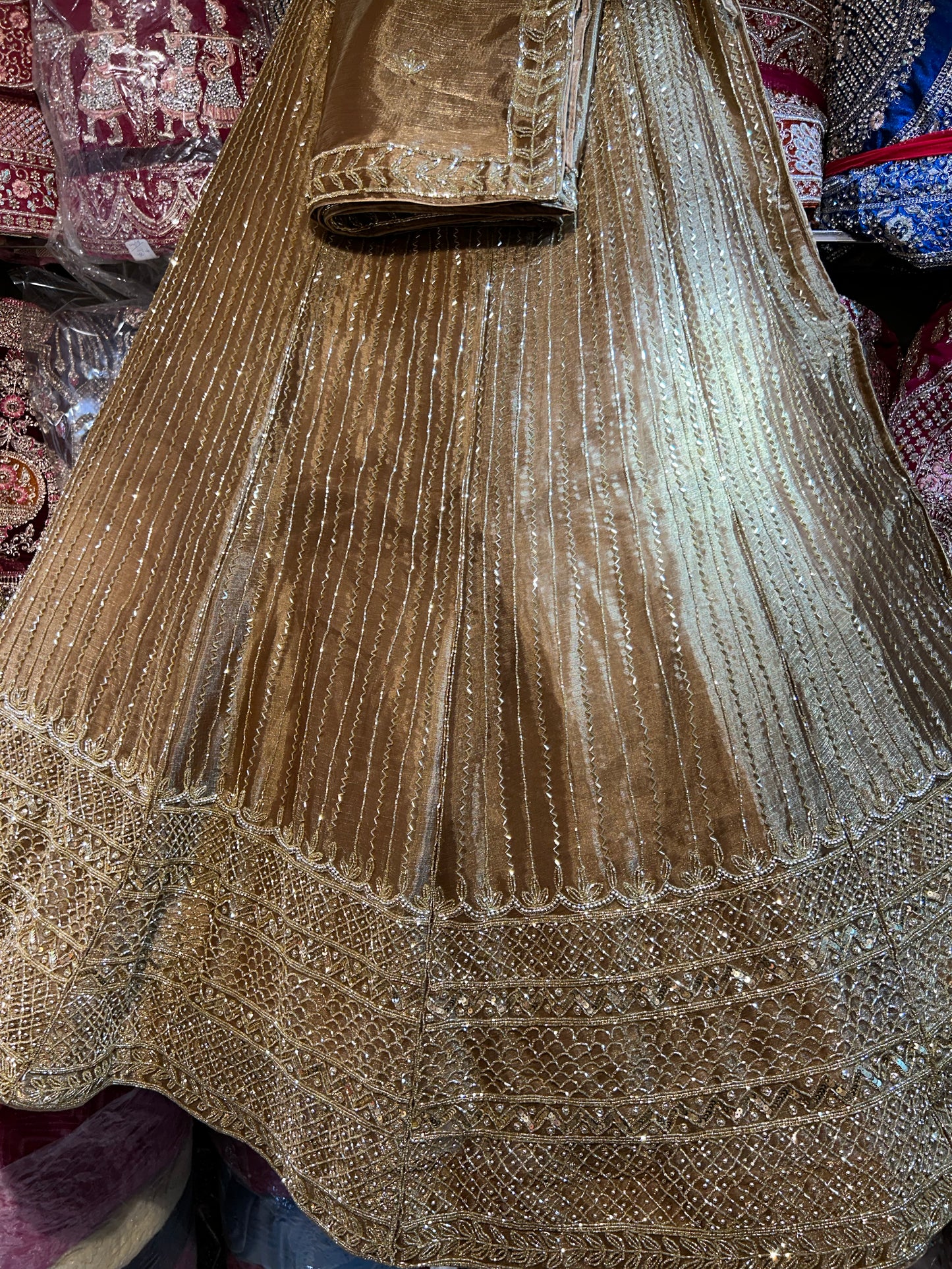 Delightful Golden Lehenga