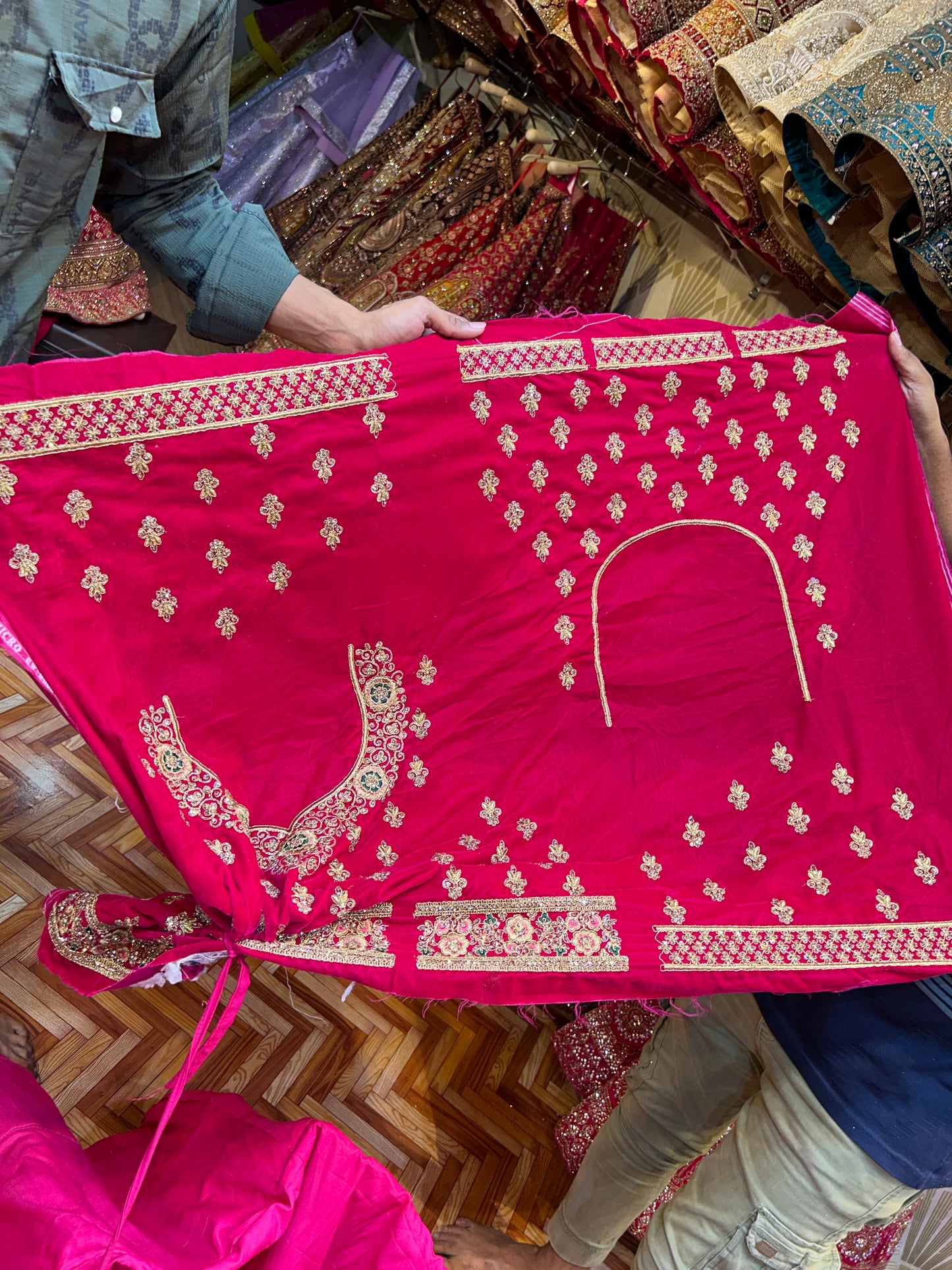 Astonishing ivory white pink Lehenga