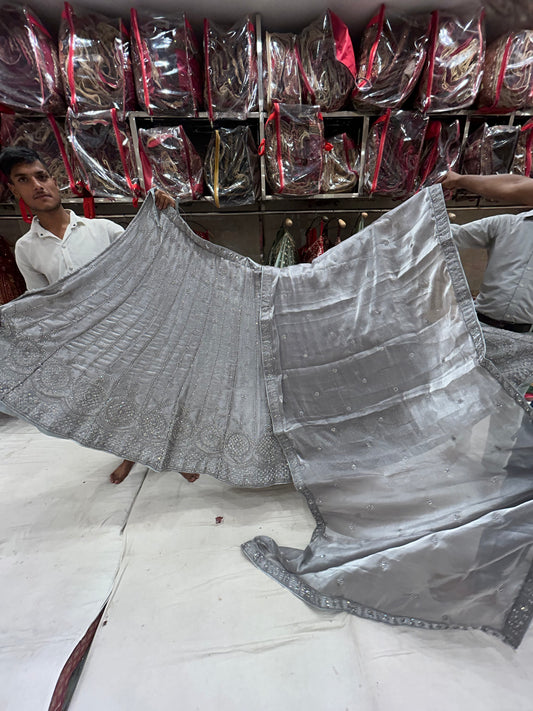 Majestic gray Lehenga 😍