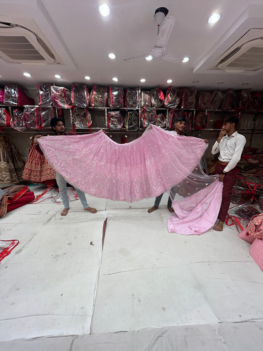 Fabulous pinkish partywear lehenga