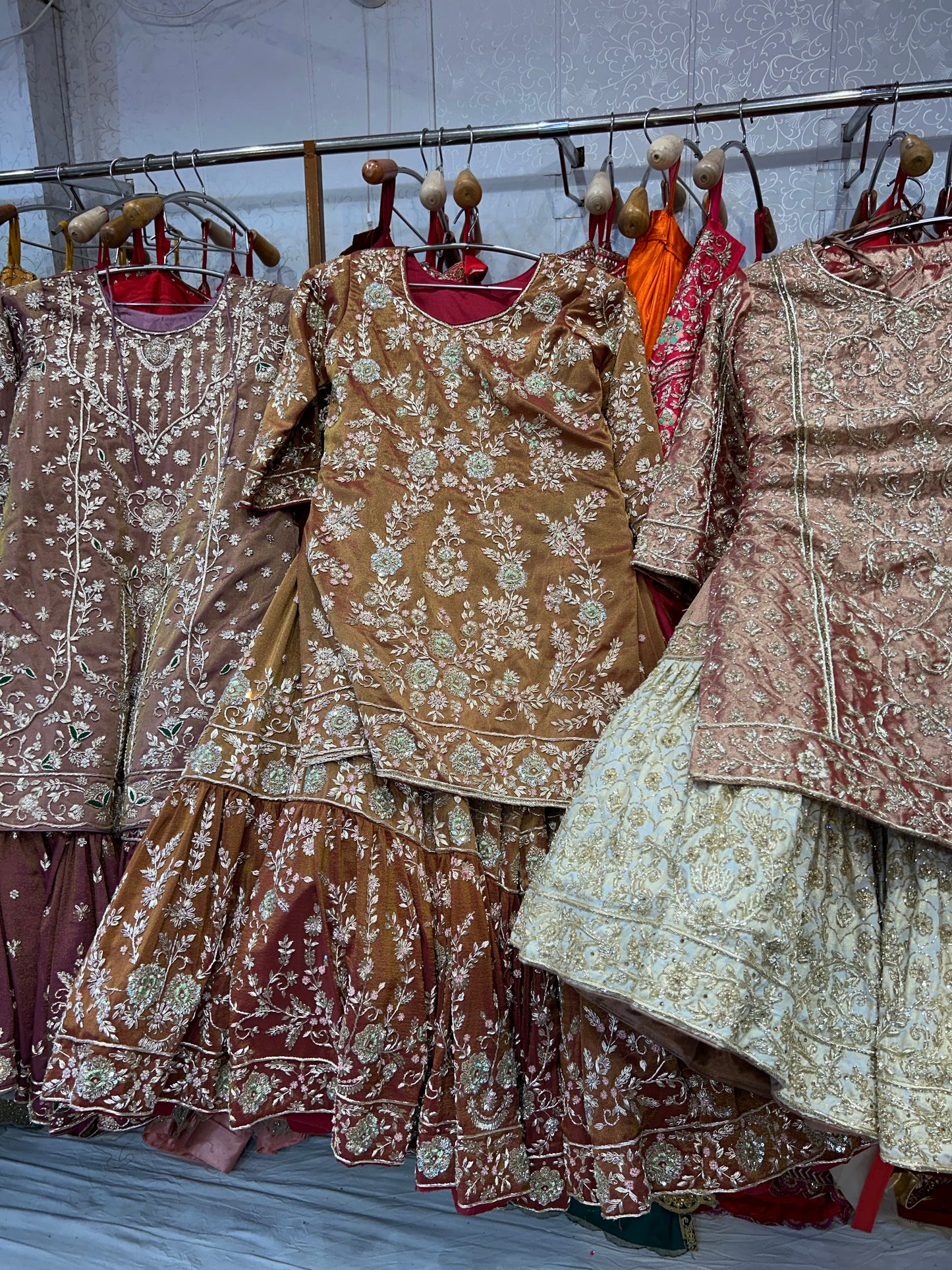 Fantastic Peplum long Dress Farshi Gaharara Pakistani Bridal Dress Muslim Special