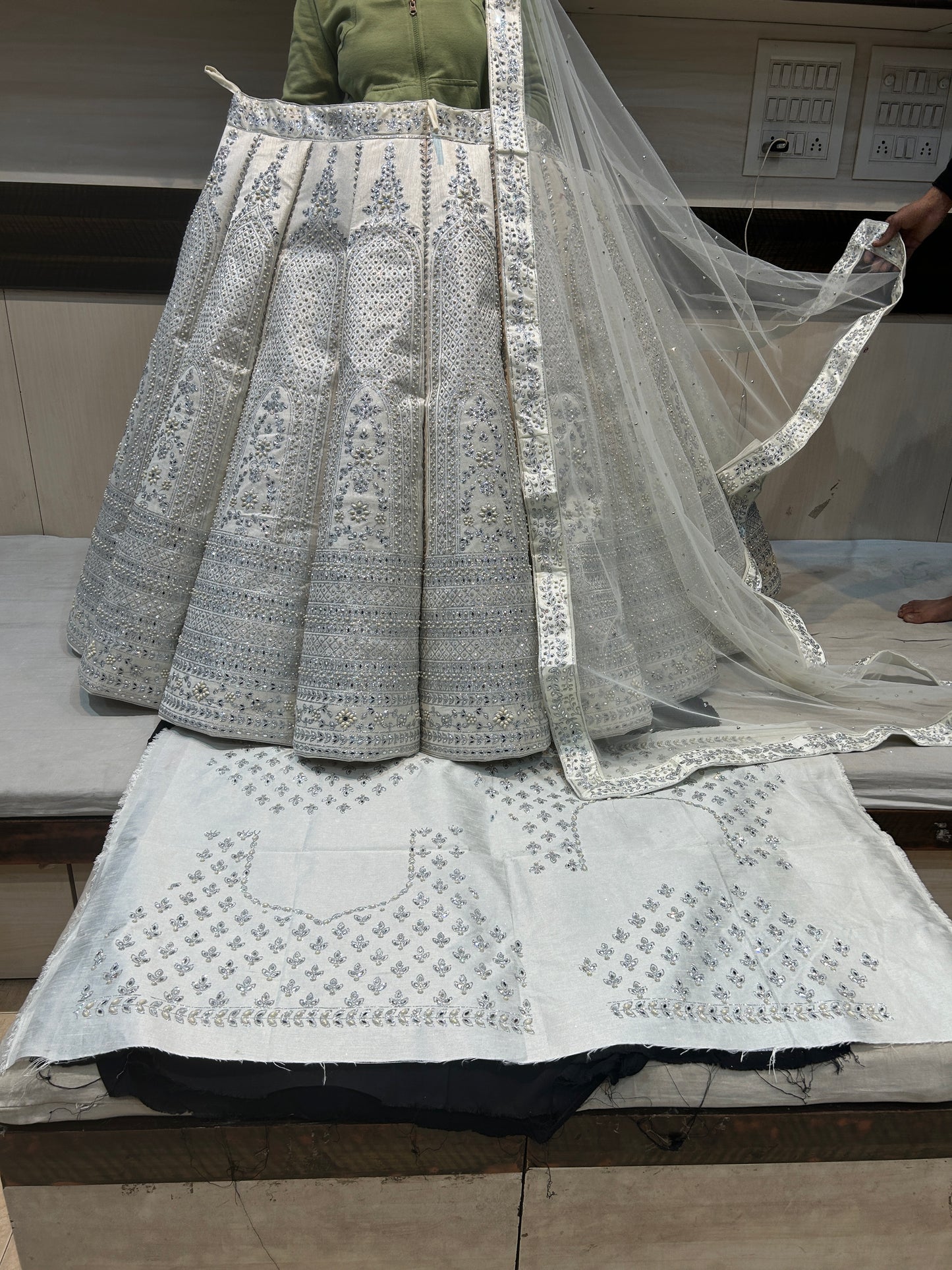 Fantastic white colour lehenga