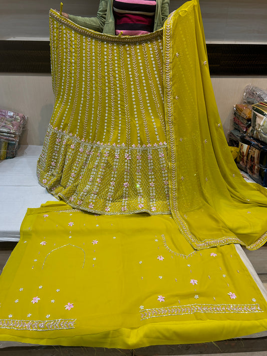 Haldi mehendi Special lehenga