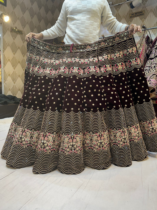 ROYAL Meroon colour Lehenga