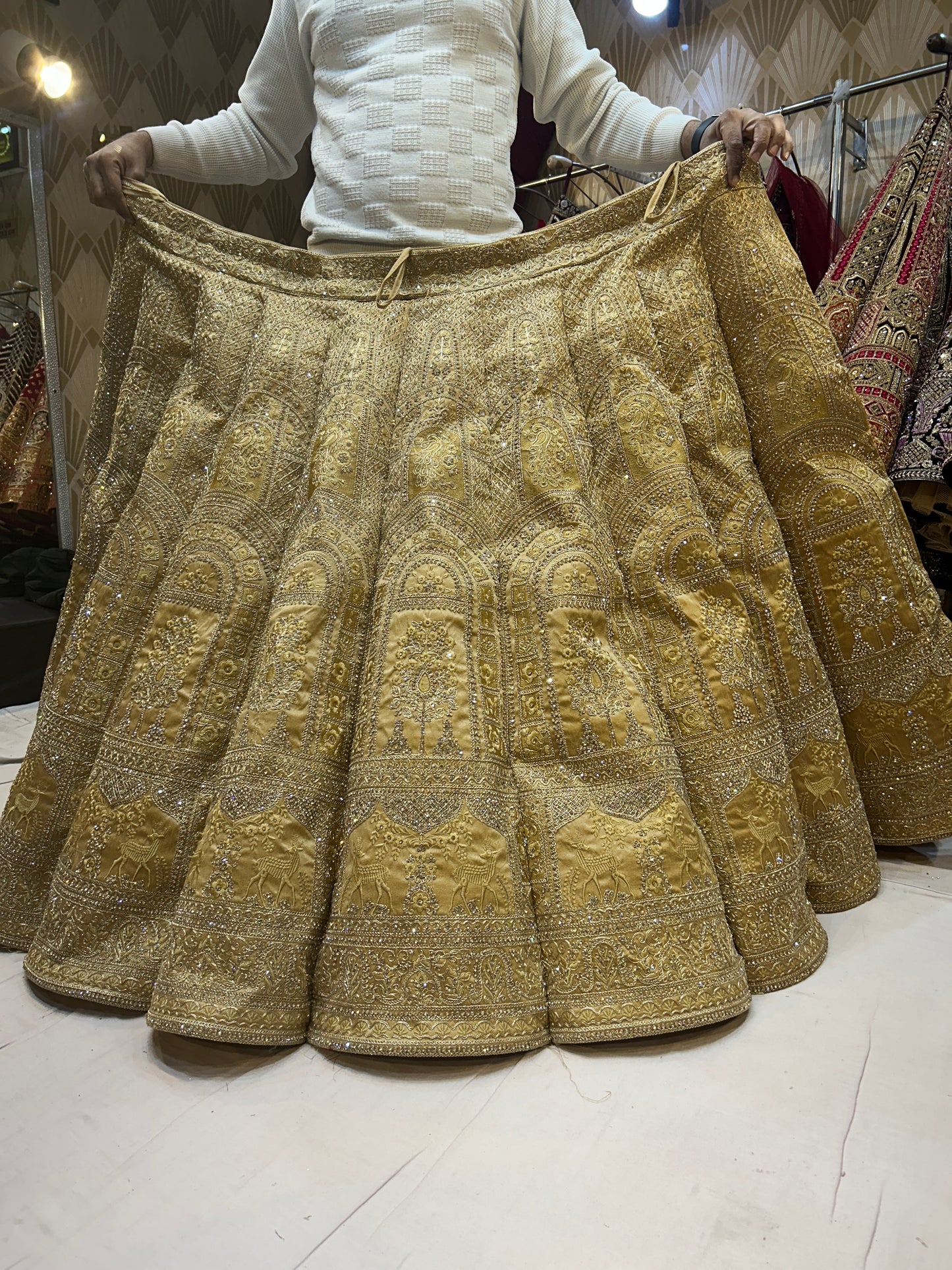 Amazing Golden Lehenga