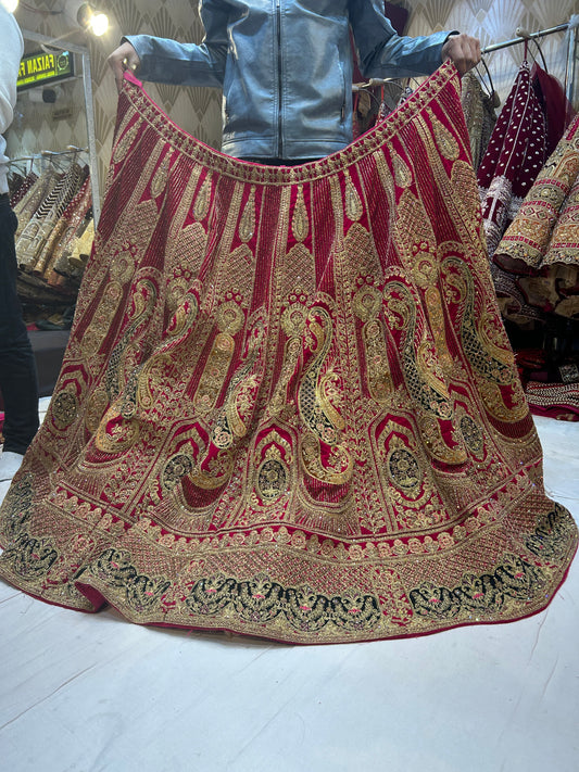 Red Beautiful bridal Lehenga