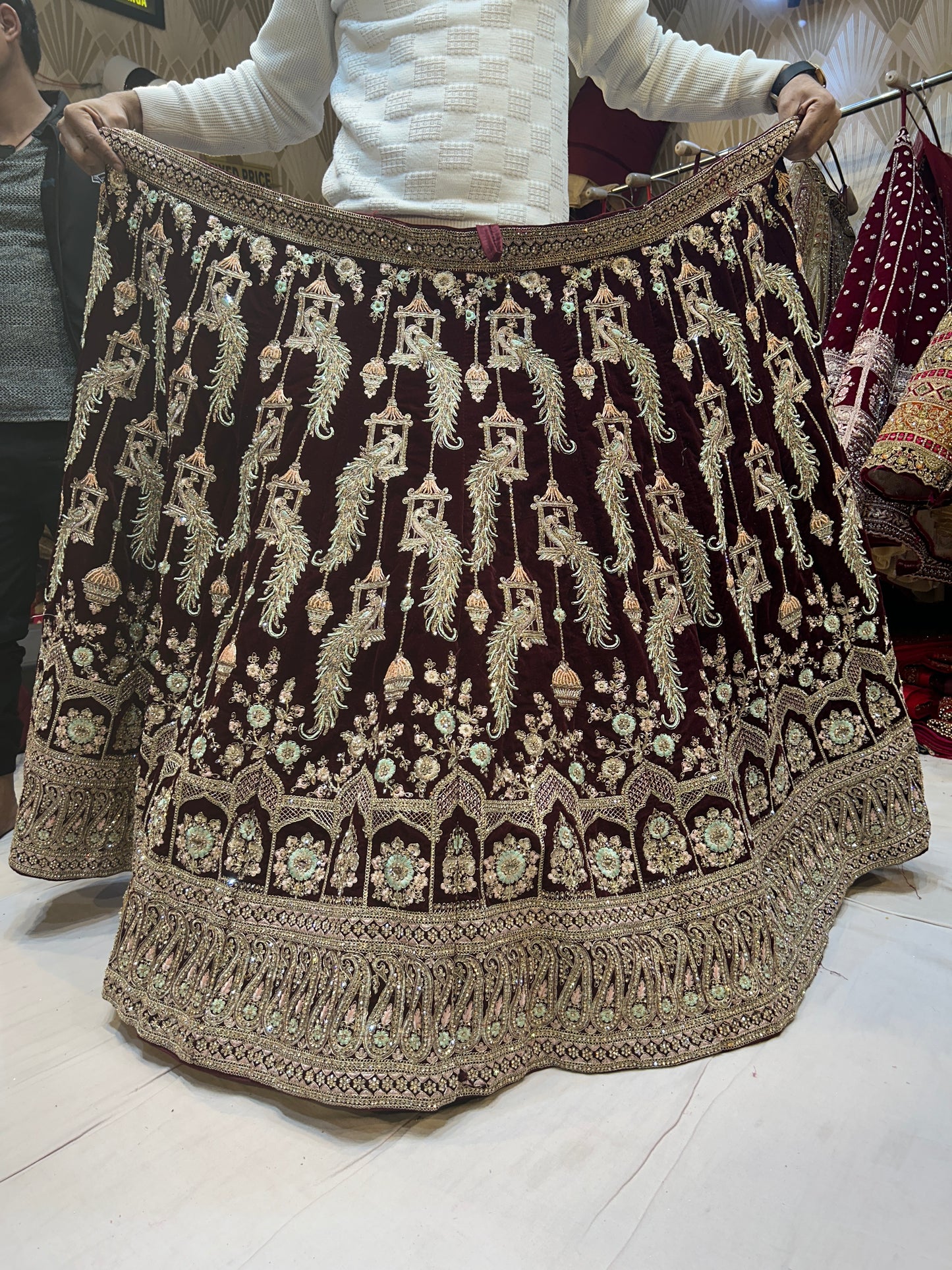 ASTONISHING Peacock figure Designer LEHENGA