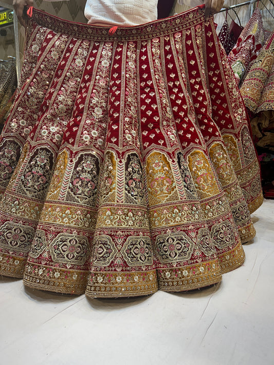 Trending Red golden bridal Lehenga