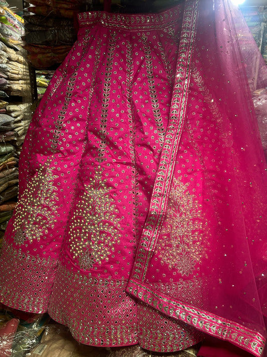 Lehenga Choli rosa de moda
