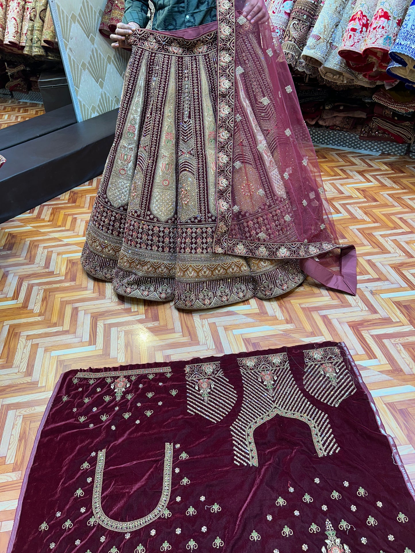 Royal Red Ivory Ball Lehenga
