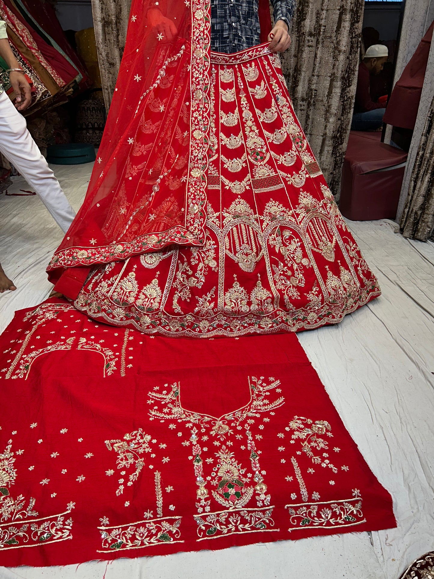 Girlish Red lehenga