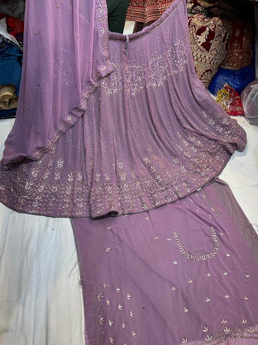 Lavender Floral lehenga