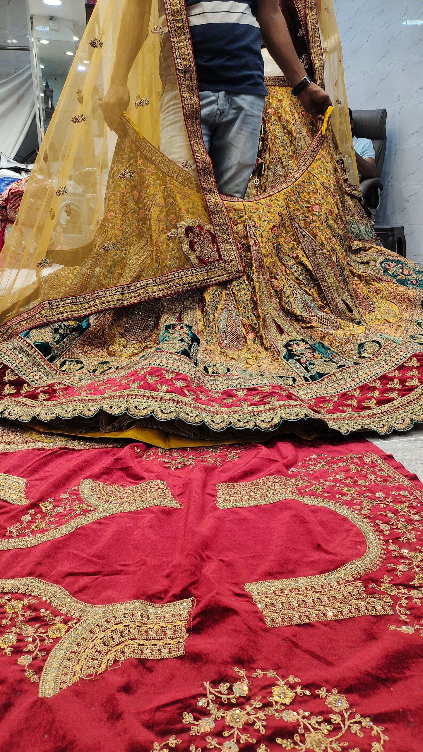 مزدوج DuPatta Lehenga