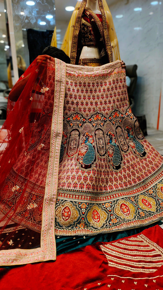 Peacock Rajwada Lehenga