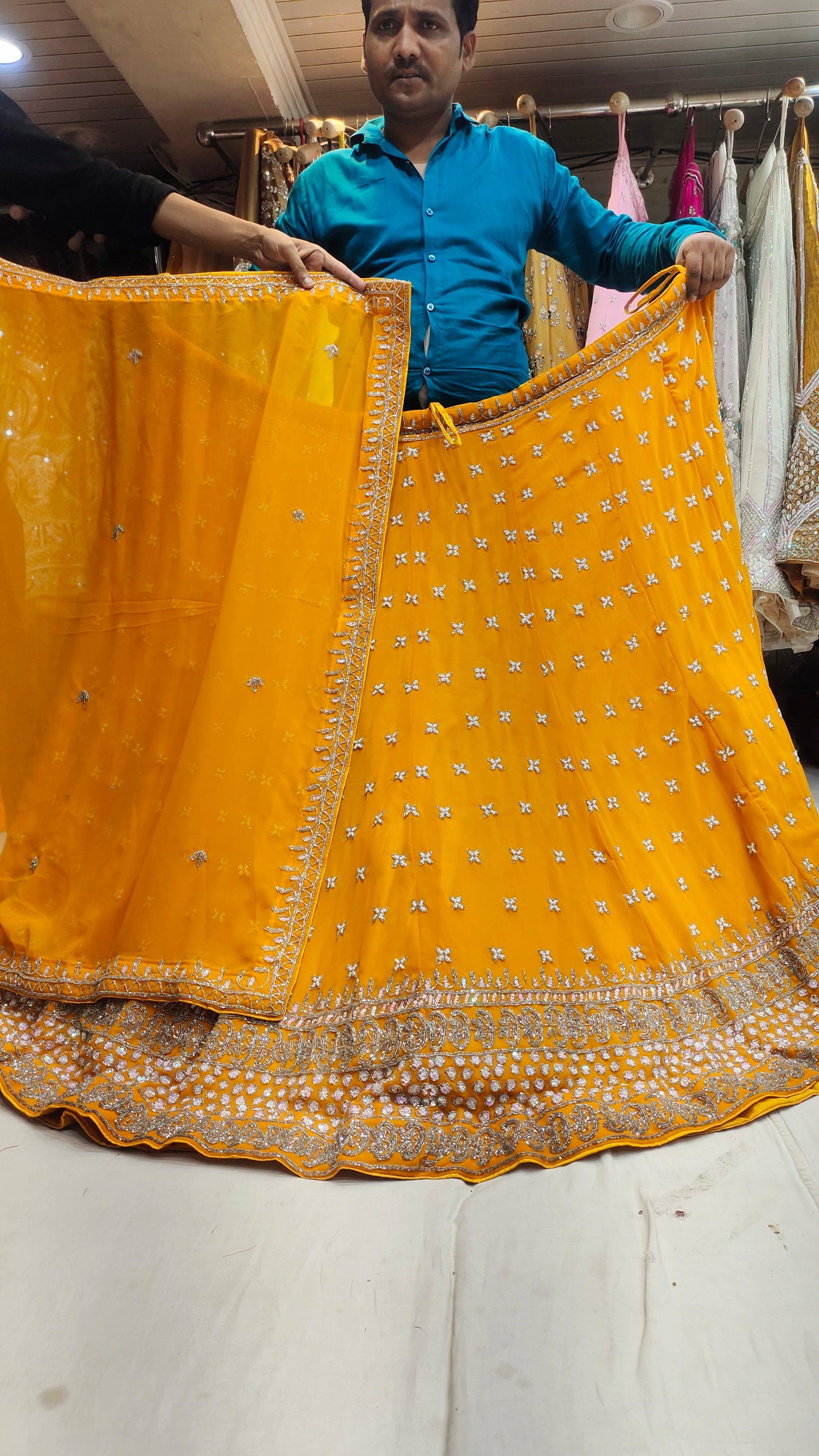 Haldi Mehendi Designer Lehenga