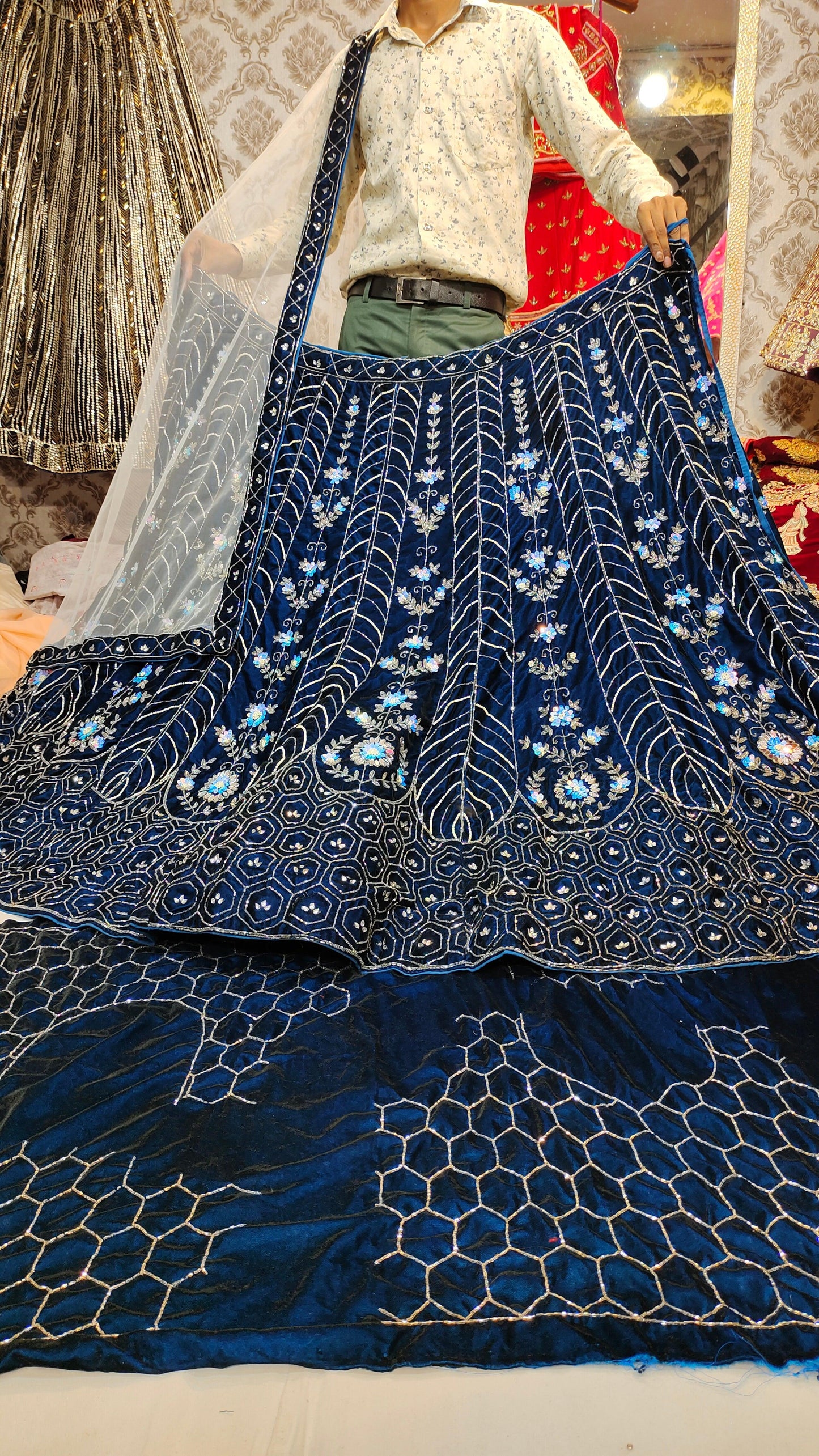Blue fabulous Lehenga