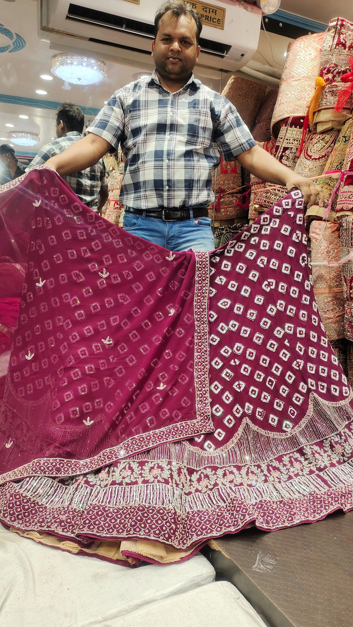Purple violet Majestic Lehenga